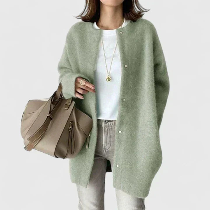 Rosamund | Women's Wool Blend Oversized Longline Cardigan