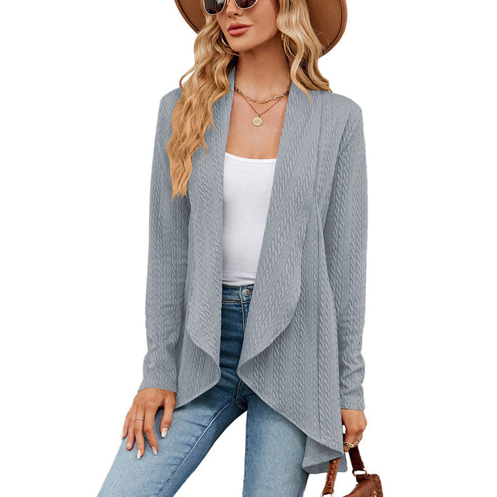 Marisela | Women's Open Front Cable Textured Longline Cardigan