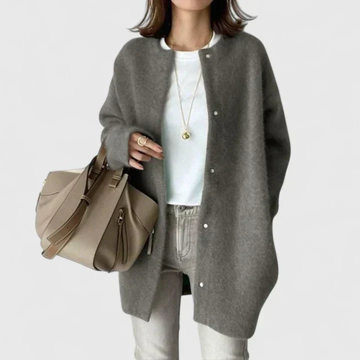 Rosamund | Women's Wool Blend Oversized Longline Cardigan