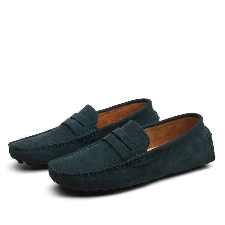 Suede Penny Loafers - Men's Casual Shoes Slip On