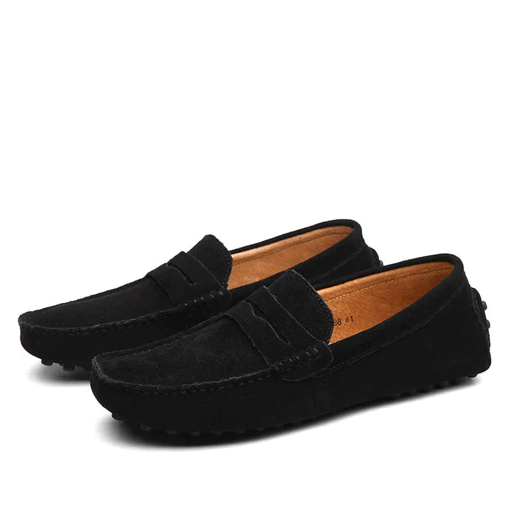 Suede Penny Loafers - Men's Casual Shoes Slip On