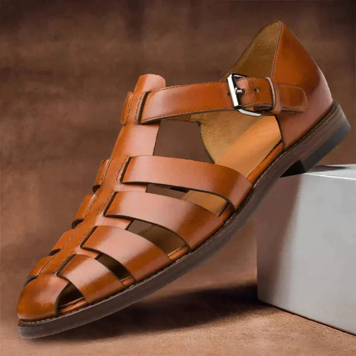 Leather Gladiator Men's Sandals - Casual Summer Shoes