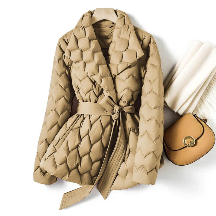 Winnifred | Women's Shawl Collar Belted Quilted Puffer Jacket