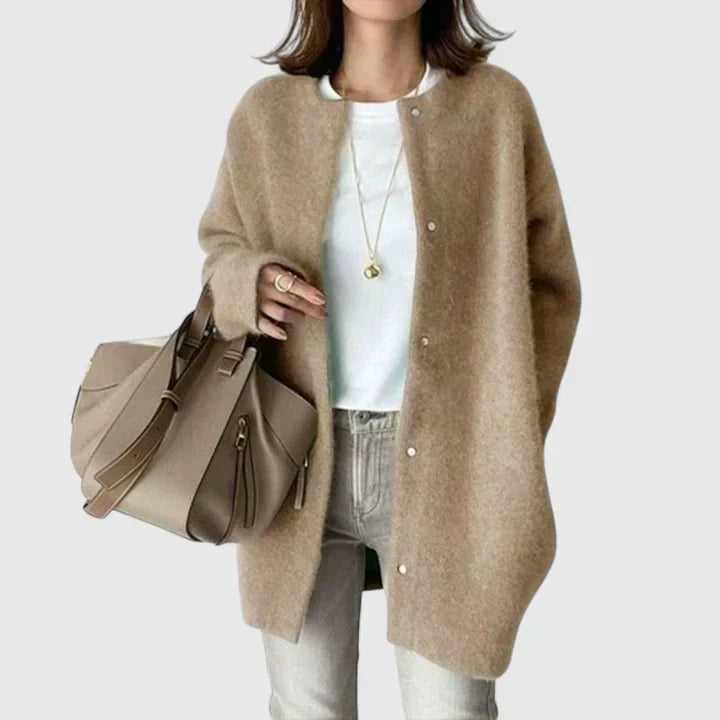 Rosamund | Women's Wool Blend Oversized Longline Cardigan