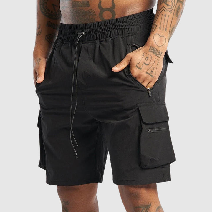 Drawstring Elasticated Flap Pocket Utility Cargo Short