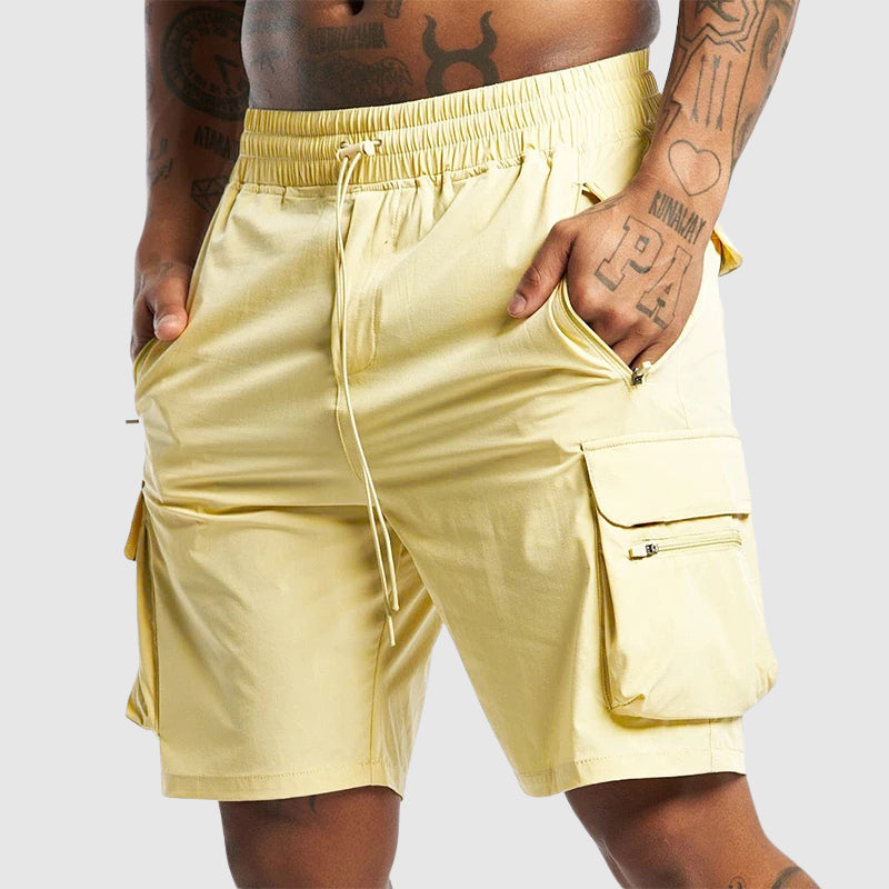 Drawstring Elasticated Flap Pocket Utility Cargo Short