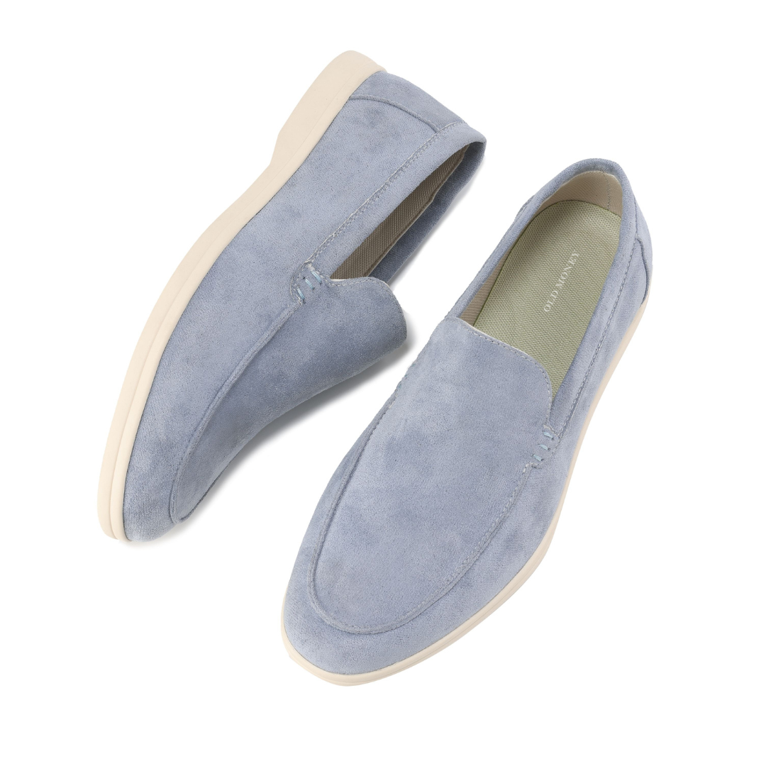 Suede Moc Toe Slip On Casual Lightweight Loafer