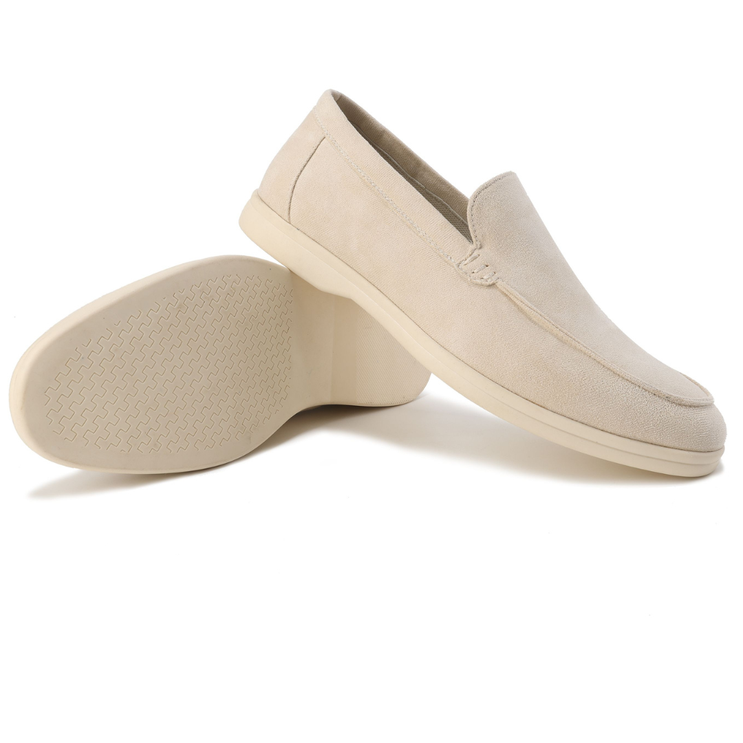 Suede Moc Toe Slip On Casual Lightweight Loafer