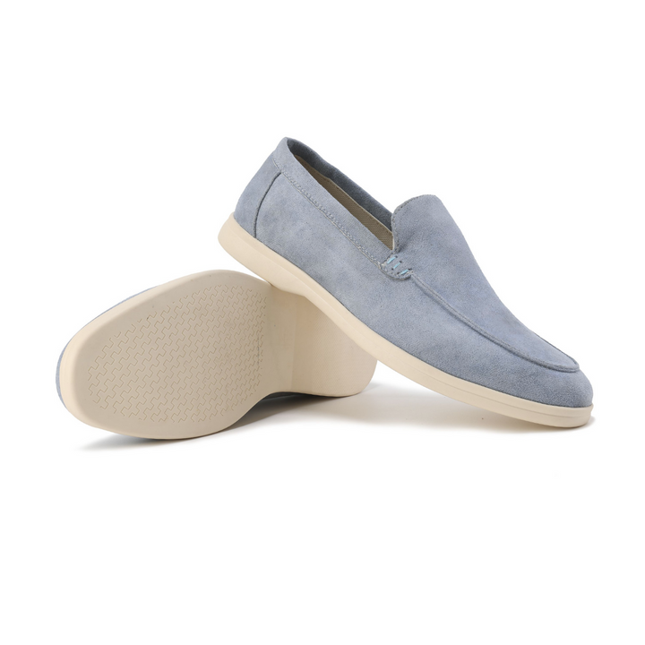 Suede Moc Toe Slip On Casual Lightweight Loafer