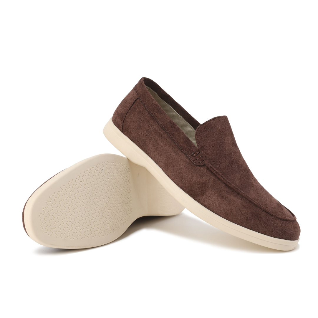 Suede Moc Toe Slip On Casual Lightweight Loafer
