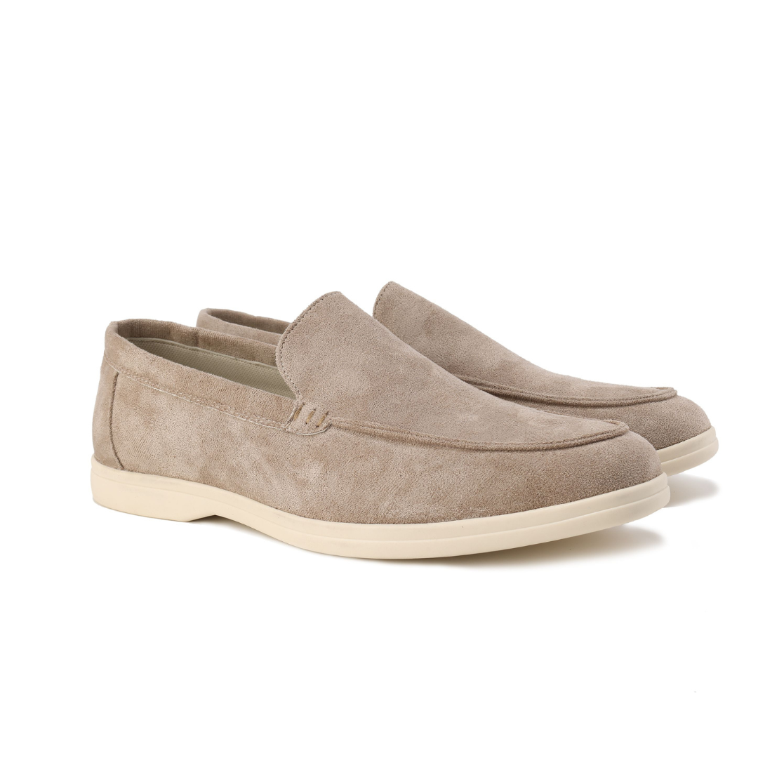 Suede Moc Toe Slip On Casual Lightweight Loafer