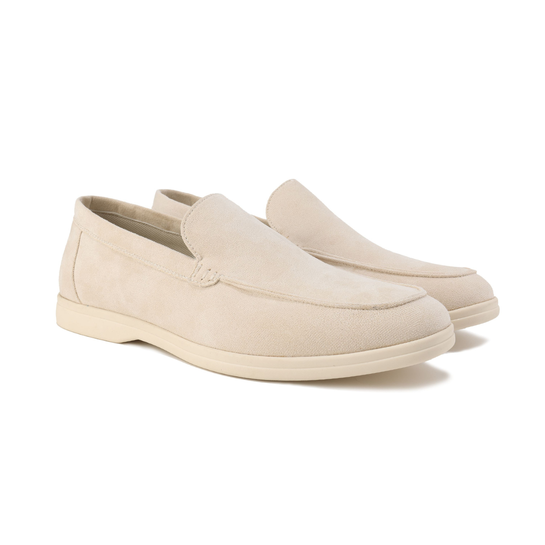 Suede Moc Toe Slip On Casual Lightweight Loafer