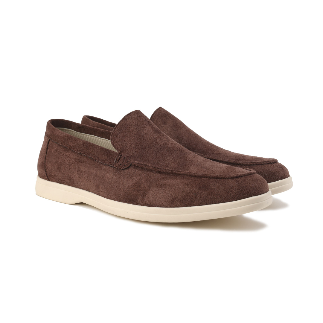 Suede Moc Toe Slip On Casual Lightweight Loafer