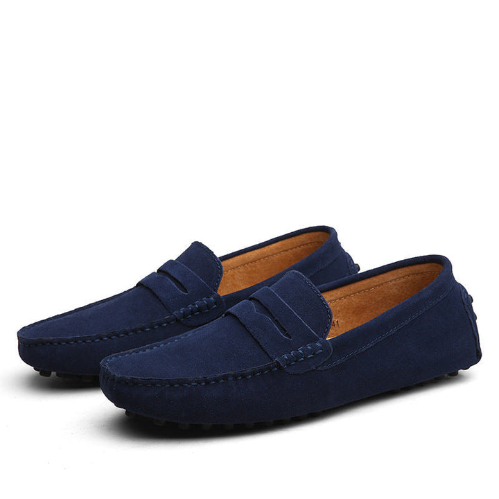 Suede Penny Loafers - Men's Casual Shoes Slip On