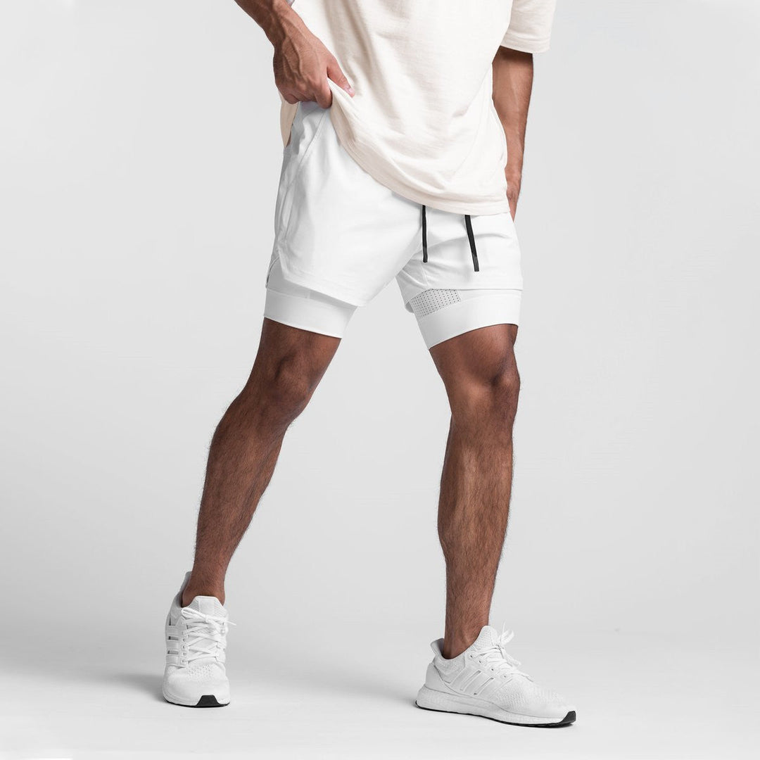 2-in-1 Liner Drawstring Athletic Training Short