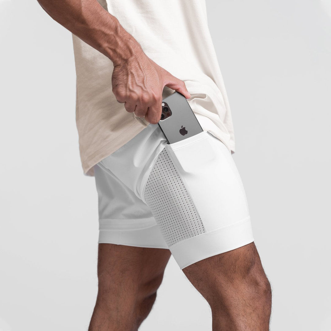 2-in-1 Liner Drawstring Athletic Training Short