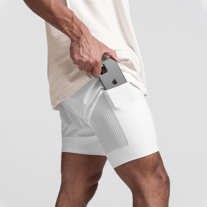2-in-1 Liner Drawstring Athletic Training Short