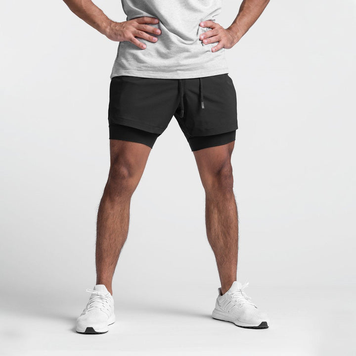 2-in-1 Liner Drawstring Athletic Training Short