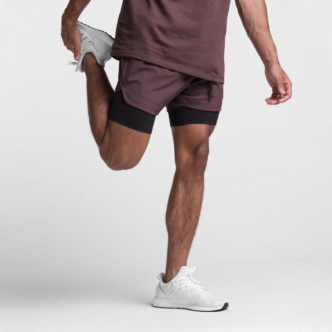 2-in-1 Liner Drawstring Athletic Training Short