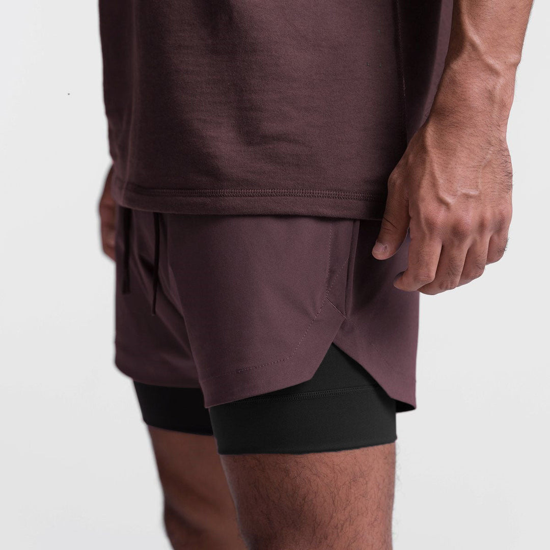 2-in-1 Liner Drawstring Athletic Training Short