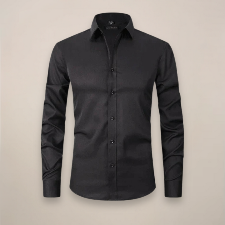 Chest Pocket Long Sleeve Muscle Fit Dress Shirt