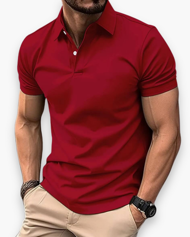 Slim Fit Short Sleeve Performance Polo Shirt Men