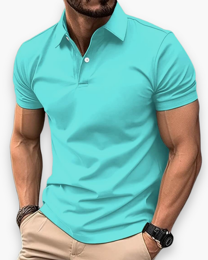 Slim Fit Short Sleeve Performance Polo Shirt Men