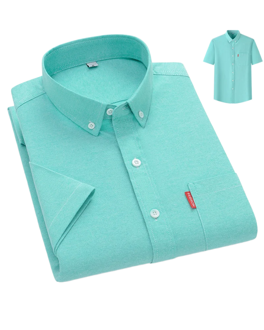 Oxford Chest Pocket Short Sleeve Button Down Casual Shirt