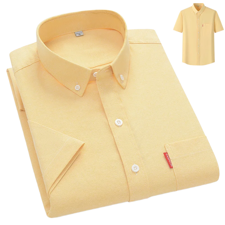 Oxford Chest Pocket Short Sleeve Button Down Casual Shirt