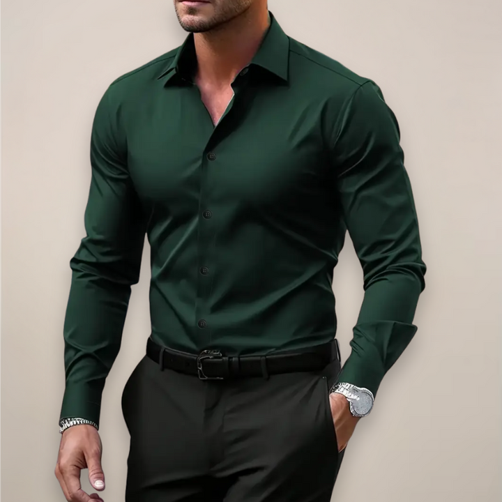 Slim Fit Long Sleeve Smart Casual Shirt Men