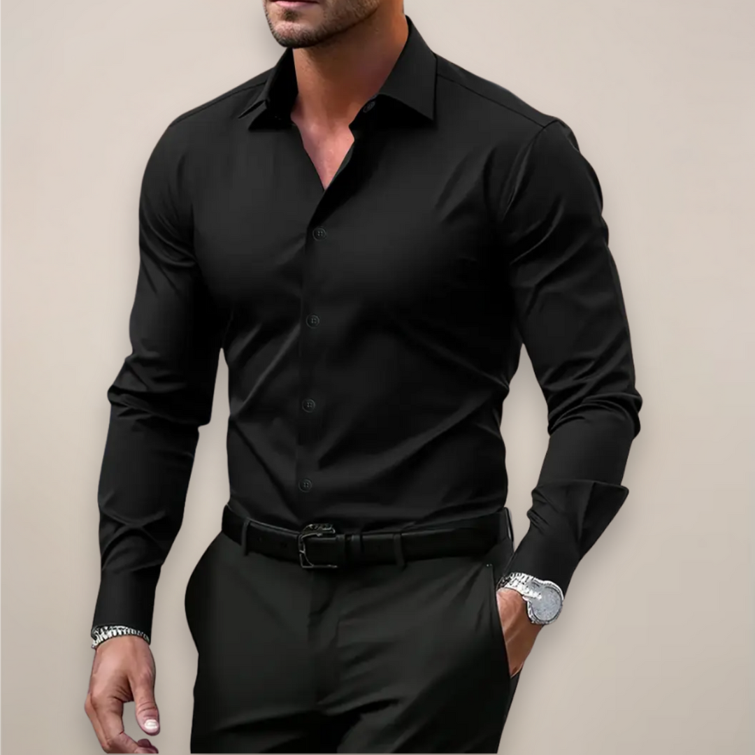 Slim Fit Long Sleeve Smart Casual Shirt Men