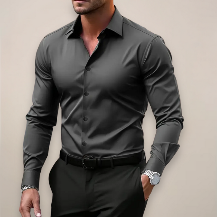 Slim Fit Long Sleeve Smart Casual Shirt Men
