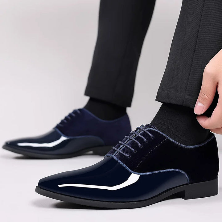 Patent Velvet Oxford Mens Formal Shoes - Occasion Dress