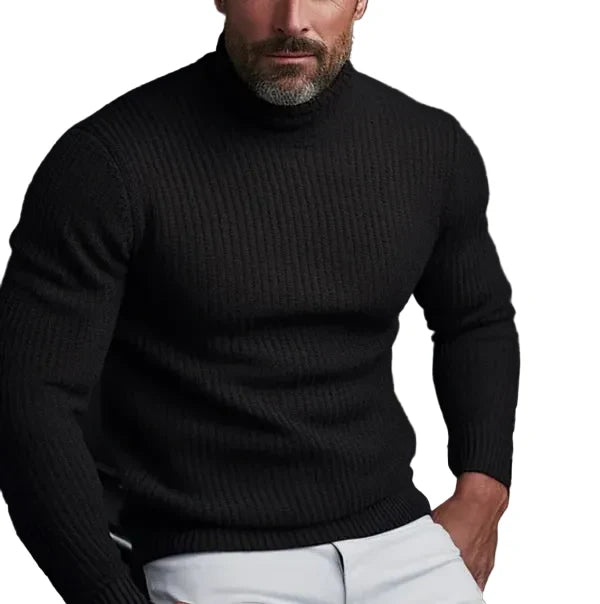 Ellis | Men's Classic Slim Fit Ribbed Turtleneck Sweater