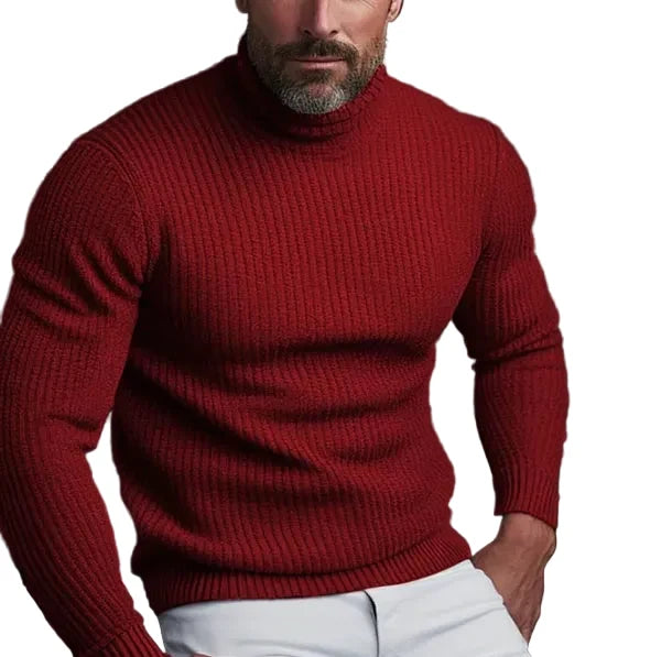 Ellis | Men's Classic Slim Fit Ribbed Turtleneck Sweater