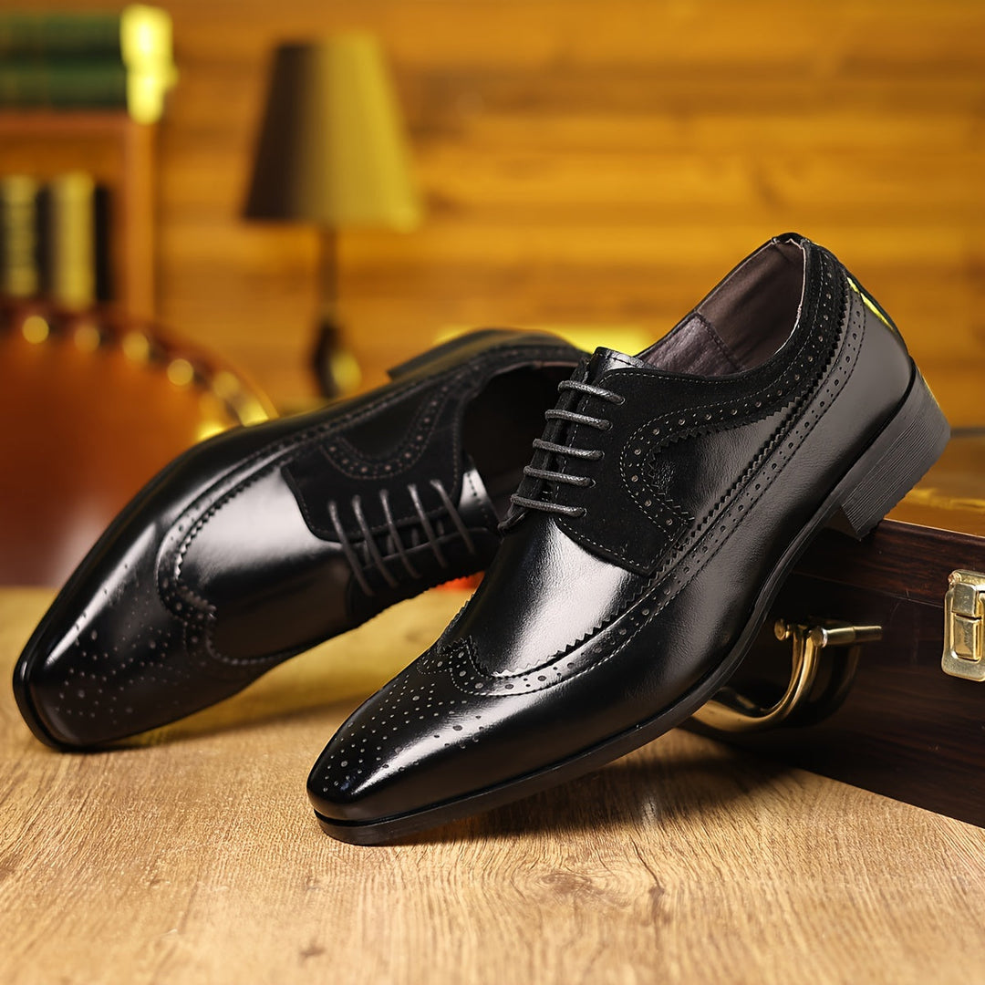 Wingtip Brogue Oxford Mens Formal Shoes - Smart Occasion