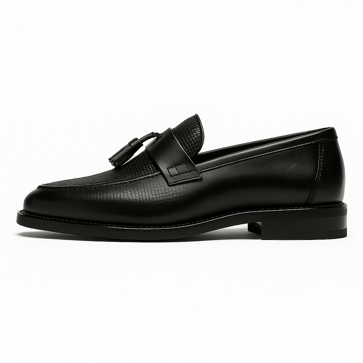 Woven Leather Tassel Loafers - Mens Formal Shoes Slip On