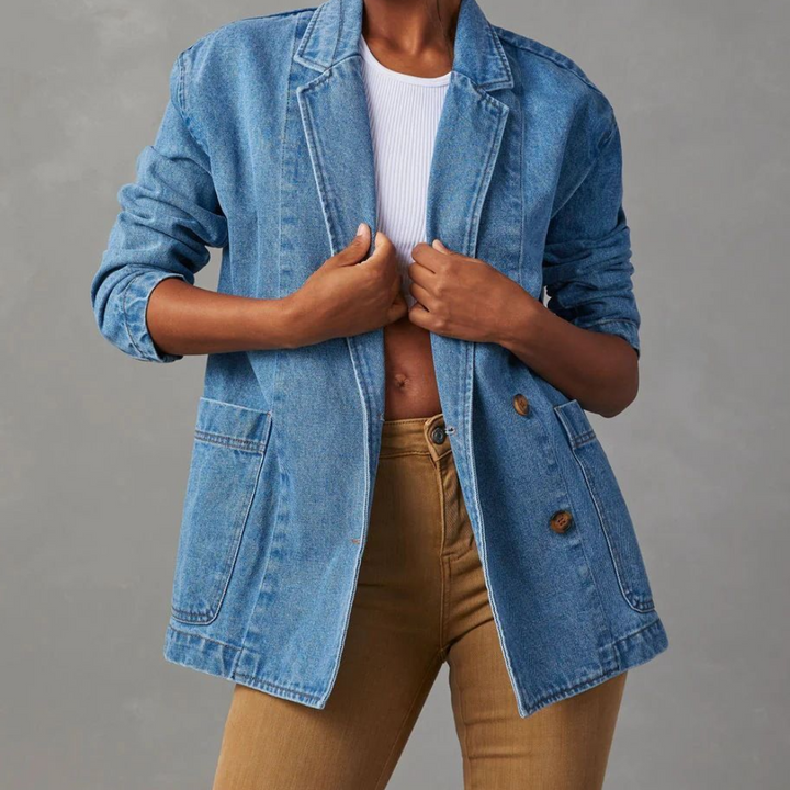 Odalys | Women's Longline Denim Blazer Jacket