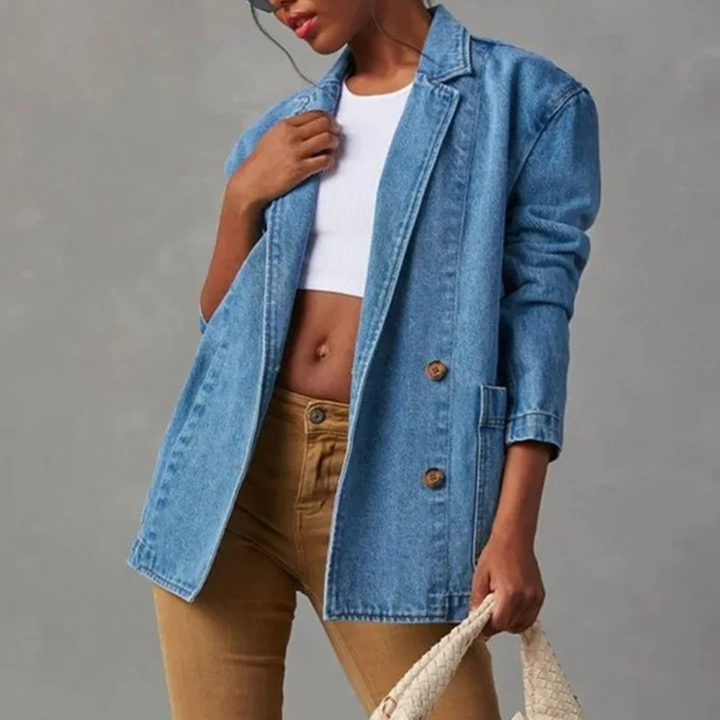Odalys | Women's Longline Denim Blazer Jacket
