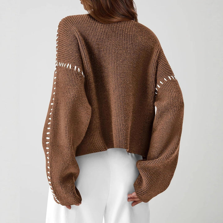 Simone | Women's Ribbed Cropped Mock Neck Sweater