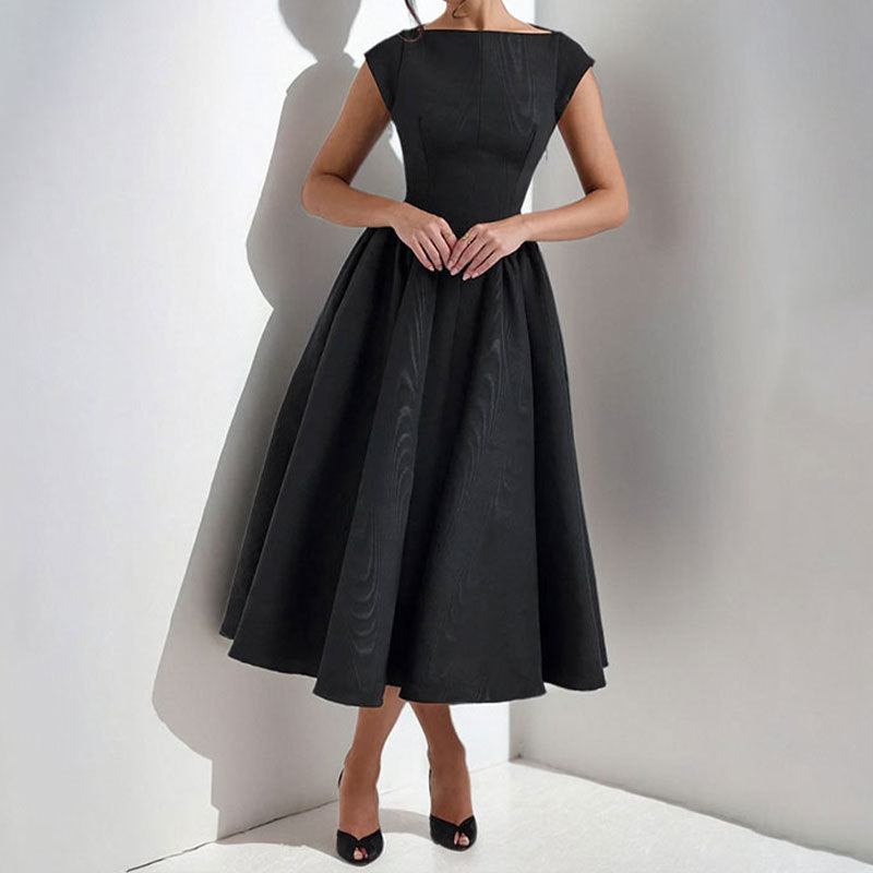 Elegant Formal A Line Midi Dress - Wedding Guest