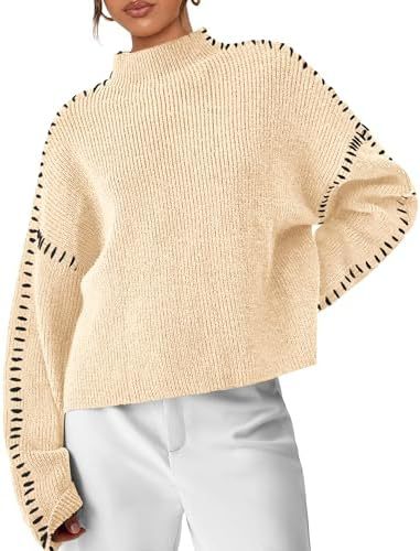 Simone | Women's Ribbed Cropped Mock Neck Sweater