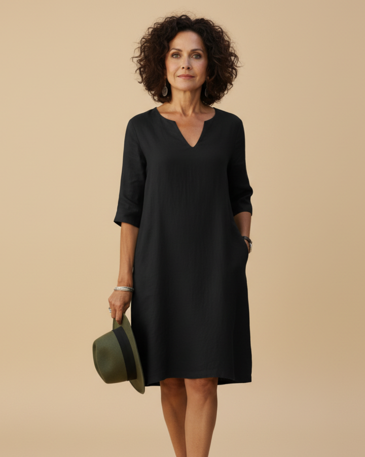 Casual Linen A Line Summer Midi Dress