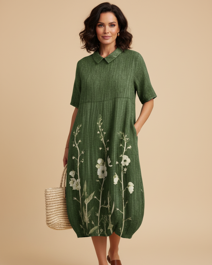 Casual Flowy Floral Summer Midi Dress