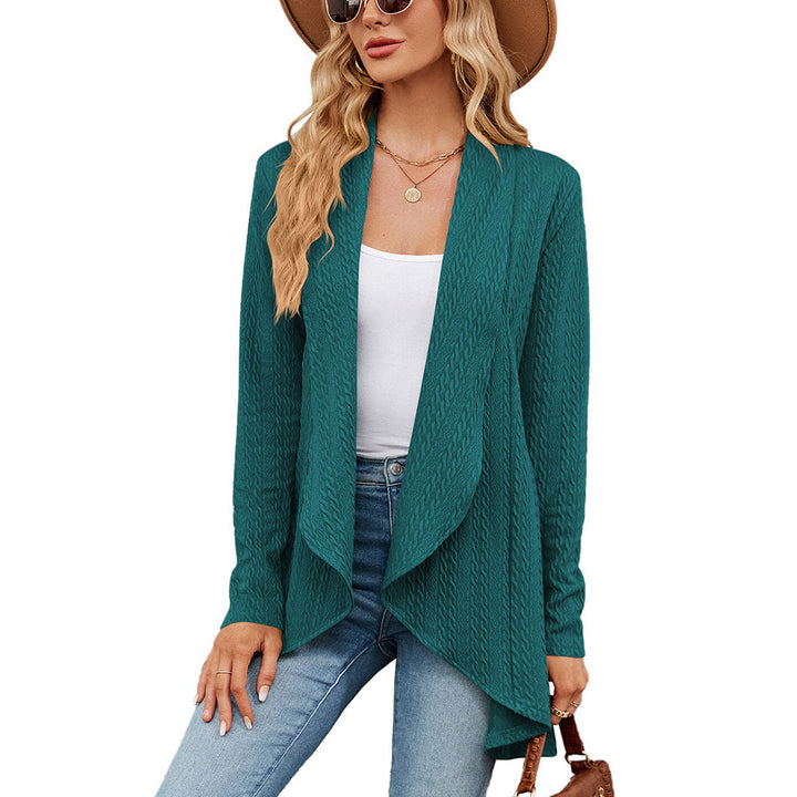 Marisela | Women's Open Front Cable Textured Longline Cardigan