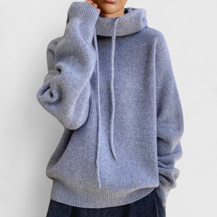 Marceline | Women's Drawstring Cowl Neck Pullover Sweater