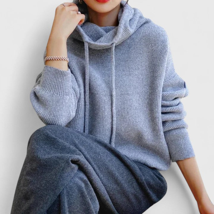 Marceline | Women's Drawstring Cowl Neck Pullover Sweater