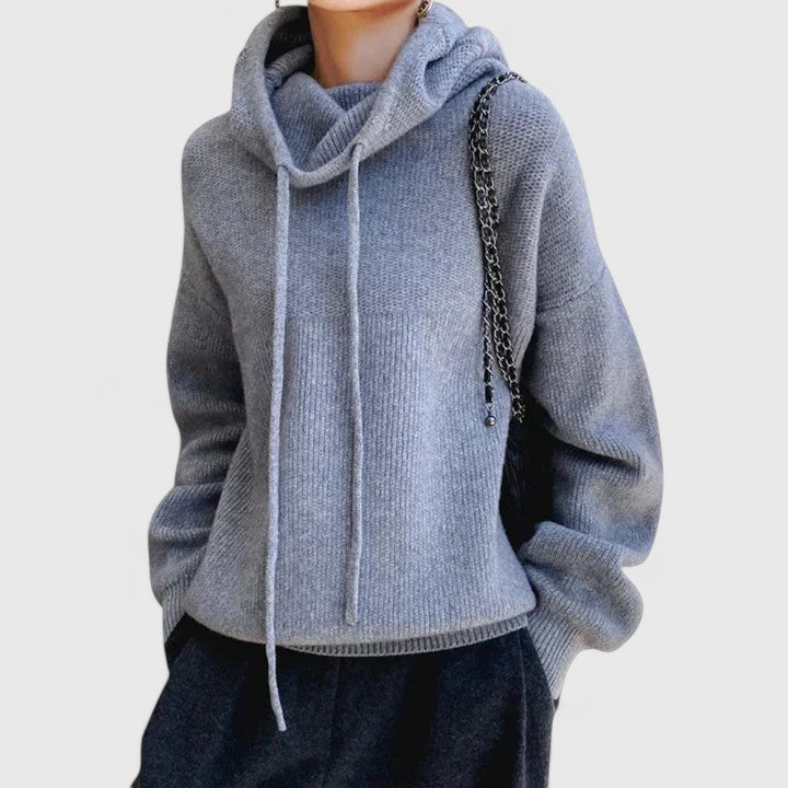 Marceline | Women's Drawstring Cowl Neck Pullover Sweater