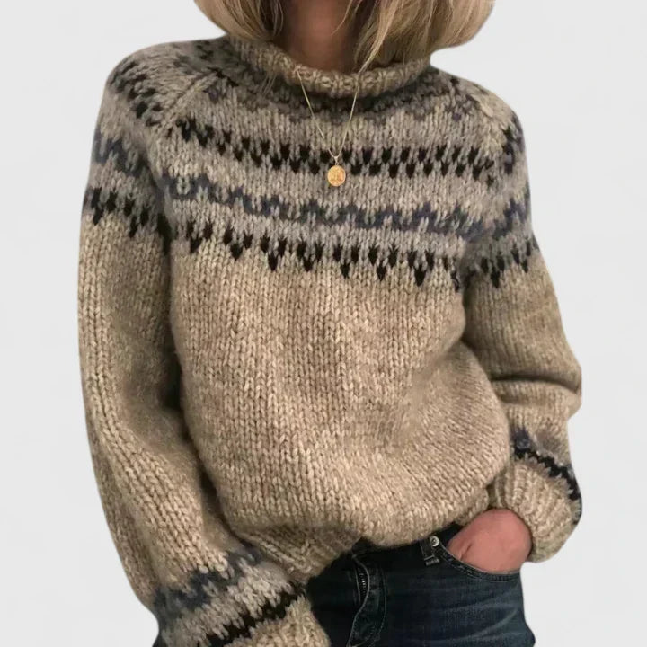 Winnifred | Women's Chunky Fair Isle Turtleneck Sweater