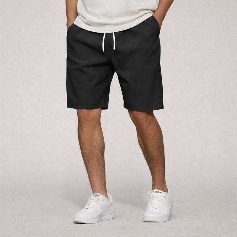 Elasticated Drawstring Waist Woven Casual Shorts